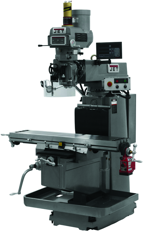 JTM-1254VS with NEWALL DP700 DRO X Powerfeed & Air Power Drawbar - Makers Industrial Supply