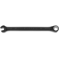 Proto Black Chrome Combination Non-Reversible Ratcheting Wrench 1/4″ - Spline - Makers Industrial Supply