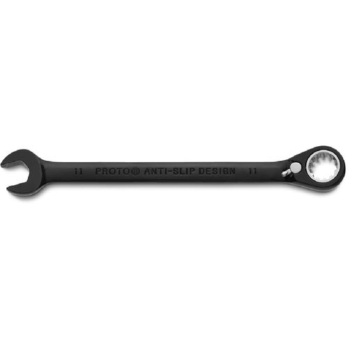 Proto Black Chrome Combination Reversible Ratcheting Wrench 11 mm - Spline - Makers Industrial Supply