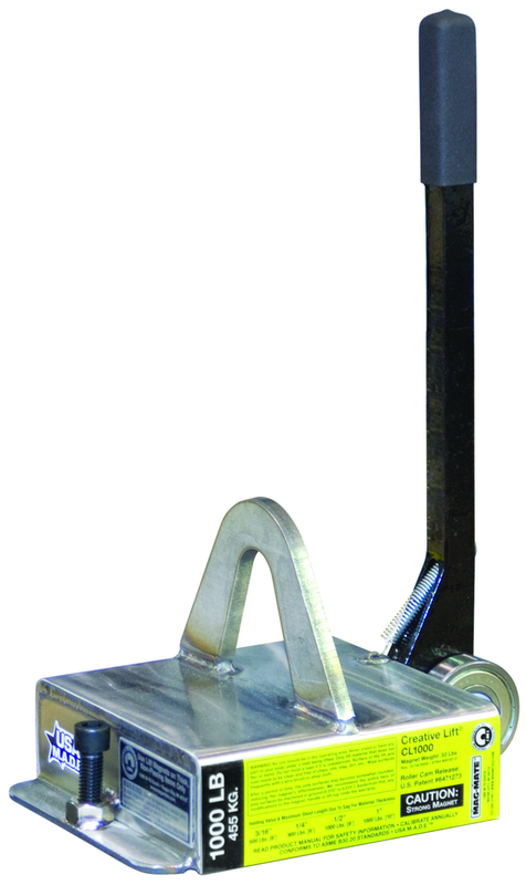 Mag Lifting Device- Flat Steel Only- 1000lbs. Hold Cap - Makers Industrial Supply