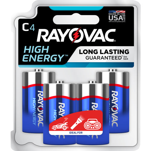 C High Energy Alkaline Batt-4Pk - Makers Industrial Supply