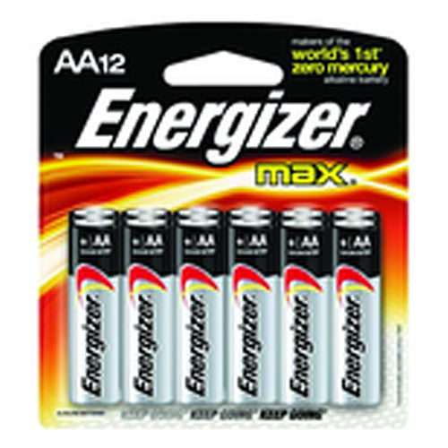 AA Max Alkaline Battery 12 Pack - Makers Industrial Supply