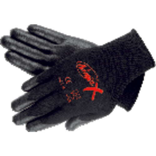 Ninja X Gloves -15 Gauge Black Nylon/Lycra Blend - Black Bi-Polymer pPalm and Fingertips - Size Medium - Makers Industrial Supply