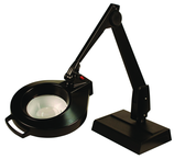 28" Arm 1.75X LED Magnifier Desk Base W/ Floating Arm Circline - Makers Industrial Supply