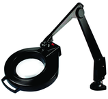 28" Arm 2.25X LED Mag Ben Bench Clamp, Floating Arm Circline - Makers Industrial Supply