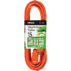 Extension Cord - 15' Medium Duty 1-Outlet (Outdoor Style) - Makers Industrial Supply