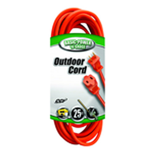 Extension Cord - 25' Medium Duty 1-Outlet (Outdoor Style) - Makers Industrial Supply