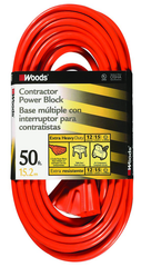 Extension Cord - 50' Extra HD 3-Outlet (Power Block) - Makers Industrial Supply