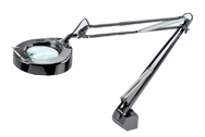 Floating Arm Magnifier Light - 5" Rnd Lens; 3 Diopter - Makers Industrial Supply