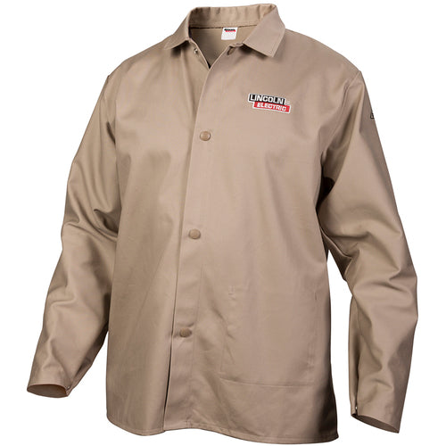 Jacket XL - Flame Retardant Cloth Khaki - Exact Industrial Supply