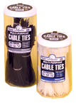 Cable Ties in a Jar - Natural Nylon-4; 7.5; 11" Long - Makers Industrial Supply