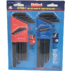 22 Pieces-0.050″-3/8″ & 1.5-10 mm Long Arm Style - Hex Key Set - Makers Industrial Supply