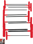 11 Piece - 5/64 - 3/8" T-Handle Style - Ball End Hex Key Set with Cushion Grip - Makers Industrial Supply