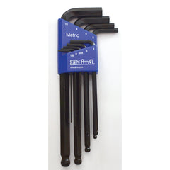 9 Pieces-1.5 mm-10 mm Long Arm Style - Ball End Hex Key Set - Makers Industrial Supply