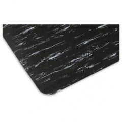 4' x 60' x 1/2" Thick Marble Pattern Mat - Black/White - Makers Industrial Supply
