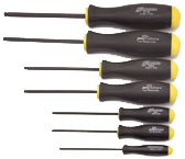 8 Piece - 7/64 - 5/16" Screwdriver Style - Ball End Hex Driver Set with Ergo Handles - Makers Industrial Supply