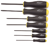 9 Piece - 1.5 - 10mm Screwdriver Style - Ball End Hex Driver Set with Ergo Handles - Makers Industrial Supply