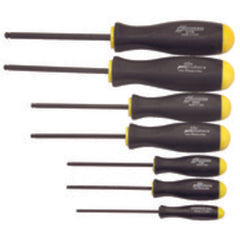 6 Pieces-1.5-5 mm Screwdriver Style - Ball End Hex Driver Set with Ergo Handles - Makers Industrial Supply