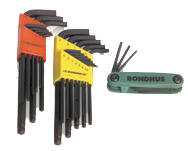30 Piece - .050 - 3/8"; 1.5 - 10mm; & T6 - T25 Reg; Ball End; & Fold up Style - Hex Key & Torx Set - Makers Industrial Supply