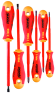 Bondhus Set of 6 Slotted & Phillips Tip Insulated Ergonic Screwdrivers. Impact-proof handle w/hanging hole. - Makers Industrial Supply