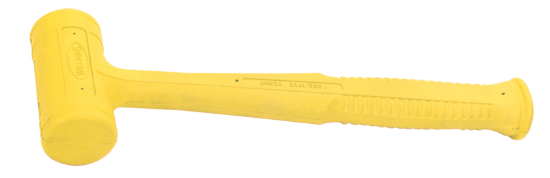 24 oz Dead Blow Hammer - Coated Steel Handle; 1-7/8'' Head Diameter - Makers Industrial Supply