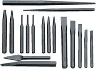 Snap-On/Williams 17 Piece Punch & Chisel Set -- #PC17; 1/8 to 1/2 Punches; 5/16 to 3/8 Chisels - Makers Industrial Supply