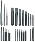 27 Piece Punch & Chisel Set -- #PC27; 3/32 to 1/2 Punches; 1/4 to 1-1/8 Chisels - Makers Industrial Supply