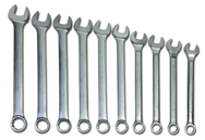 Snap-On/Williams Fractional Combination Wrench Set -- 10 Pieces; 12PT Satin Chrome; Includes Sizes: 1-5/16; 1-3/8; 1-7/16; 1-1/2; 1-5/8; 1-11/16; 1-3/4; 1-13/16; 1-7/8; 2" - Makers Industrial Supply