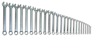 Snap-On/Williams Fractional Combination Wrench Set -- 26 Pieces; 12PT Chrome Plated - Makers Industrial Supply