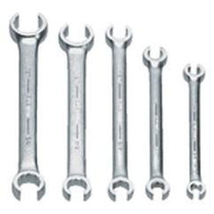 Snap-On/Williams Flare Nut Wrench Set -- 5 Pieces; 6PT Satin Chrome; Includes Sizes: 3/8 x 7/16; 1/2 x 9/16; 5/8 x 11/16; 3/4 x 1; 7/8 x 1-1/8" - Makers Industrial Supply