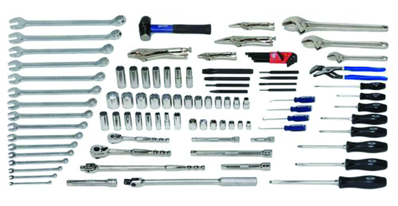 102 Piece Oilfield Service Set- Tools & 7 Drawer Roll Cabinet - Makers Industrial Supply