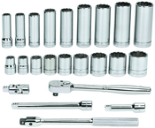 23 Piece - 3/8" Drive - 12 Point - Combination Kit - Makers Industrial Supply