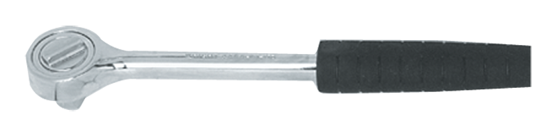 10-1/2" OAL - 1/2'' Drive - Round Head - Reversible Ratchet - Comfortable Grip Handle - Makers Industrial Supply