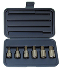 6 Piece - 6; 8; 10; 12; 14; 17mm - 1/2" Drive - Metric Hex Bit Set - Makers Industrial Supply