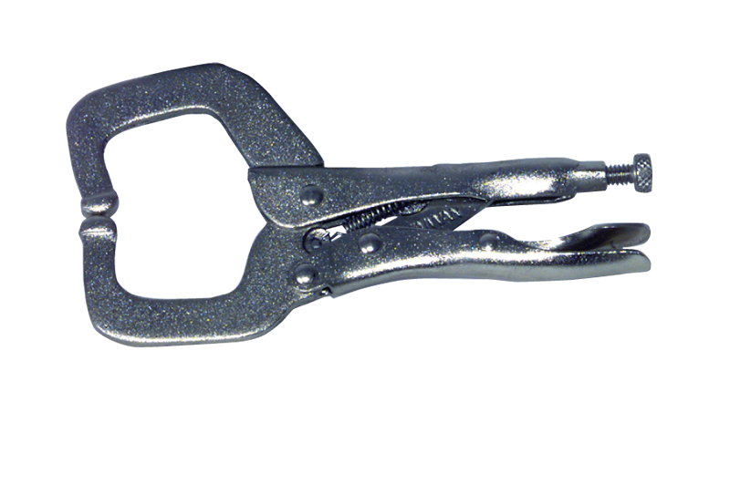 MIT Locking Grip C-Clamp -- #3835 Plain Grip 8-3/8'' Capacity 18'' Long - Makers Industrial Supply