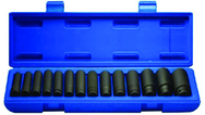 15 Piece - 11 to 32mm - 1/2" Drive - Metrid Deep Impact Socket SEt - Makers Industrial Supply