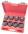 8 Piece - 3/4" Drive - Shallow Impact Socket Set - Makers Industrial Supply