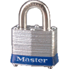 Commercial Steel Padlock 1 9/16″ Body Width; Keyed: Different; Silver - Makers Industrial Supply