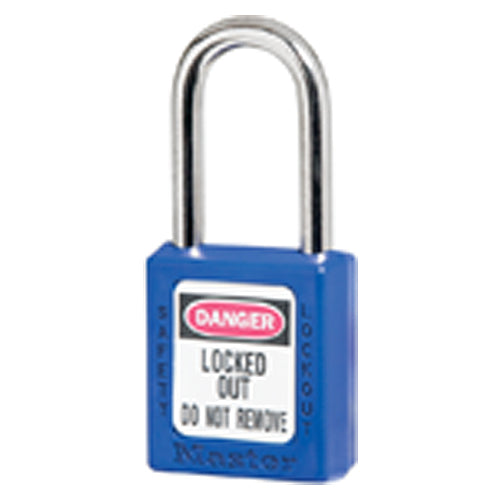 Xenoy Padlock - 1 1/2″ Body Width; Keyed: Different; Blue - Makers Industrial Supply