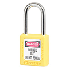 Xenoy Padlock - 1 1/2″ Body Width; Keyed: Different; Yellow - Makers Industrial Supply