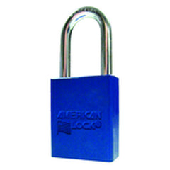 Aluminum Padlock 1 1/2″ Body Width; Keyed: Different; Blue - Makers Industrial Supply