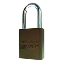 Aluminum Padlock 1 1/2″ Body Width; Keyed: Different; Brown - Makers Industrial Supply