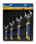 4 Piece - Adjustable Wrench Set with Comfort Grip - Makers Industrial Supply