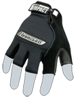 Black/Gray Synthetic Leather/Breathable Mach-5 Impact Gloves - Makers Industrial Supply