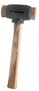 Rawhide Hammer with Face - 2.75 lb; Wood Handle; 1-3/4'' Head Diameter - Makers Industrial Supply