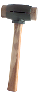 Rawhide Hammer with Face - 6.5 lb; Wood Handle; 2-3/4'' Head Diameter - Makers Industrial Supply