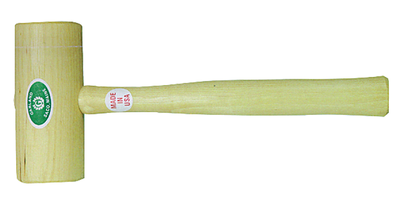 Garland Hardwood Mallet -- 22 oz; Hickory Handle; 2-3/4'' Head Diameter - Makers Industrial Supply