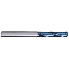 13.5 mm Dia. × 14 mm Shank × 60 mm Flute Length × 107 mm OAL, 3XD, 140°, Aqua Revo D, 2 Flute, Internal, Solid Carbide Drill - Exact Industrial Supply