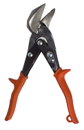1-3/8'' Blade Length - 9-1/4'' Overall Length - Left Cutting - Metalmaster Offset Snips - Makers Industrial Supply