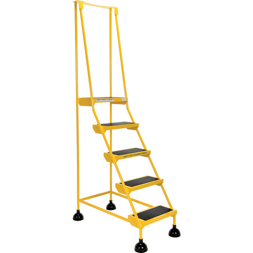 Spring Loaded Roll Ladder 5 Step Yellow - Exact Industrial Supply